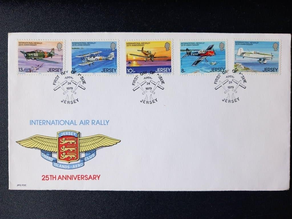 Jersey vliegtuigen, Verzenden, Gestempeld