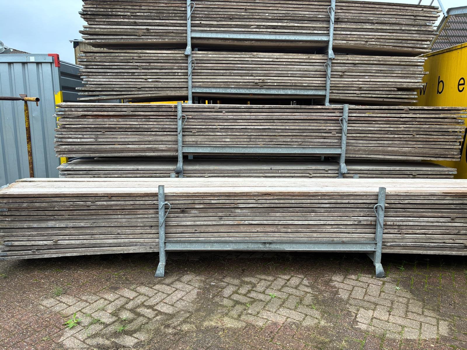 Steigerplanken met of zonder opslagjuk, Doe-het-zelf en Verbouw, Ophalen, Gebruikt, 5 meter of hoger