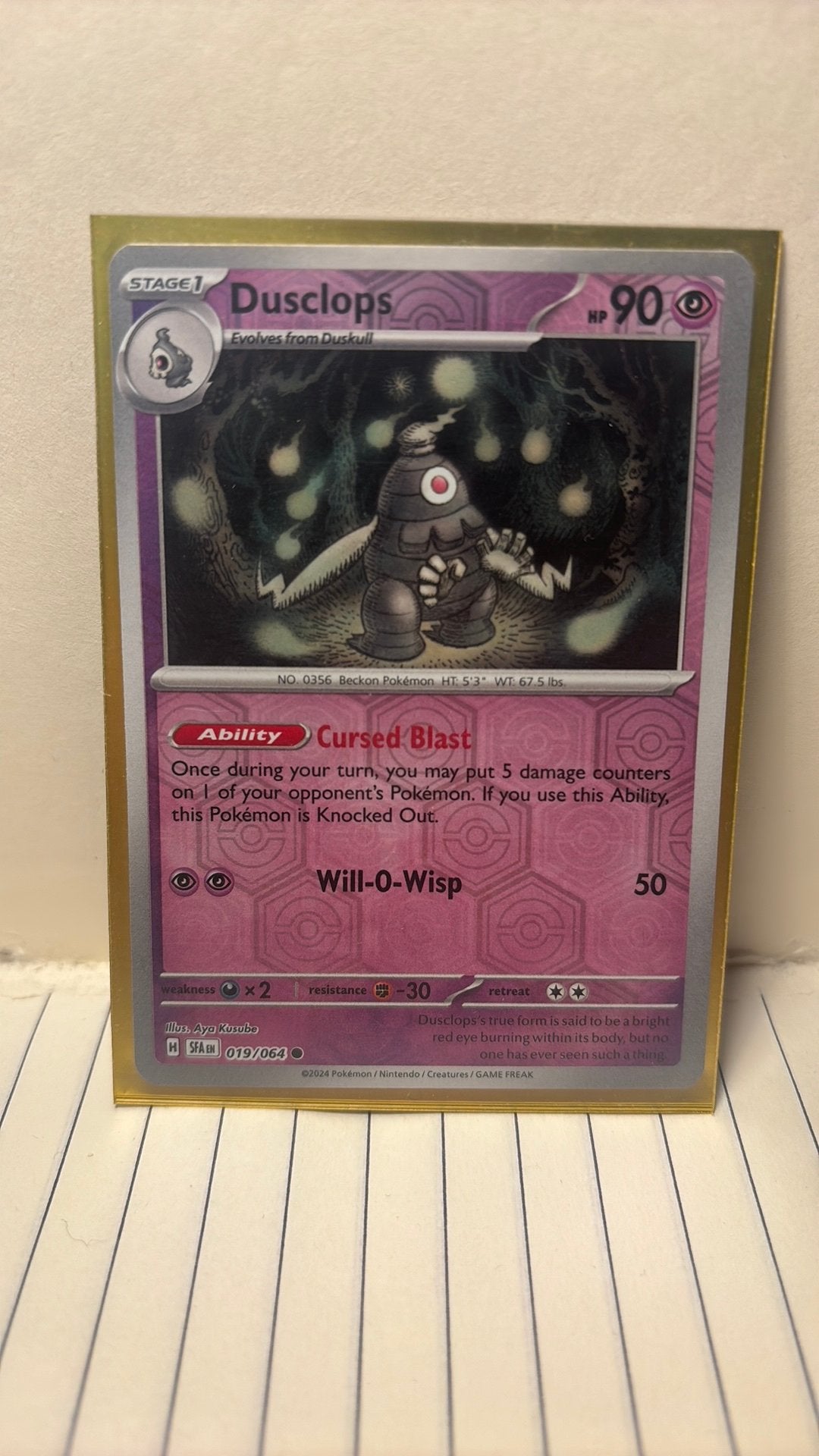 Dusclops 019/064 Shrouded Fable reverse holo pokemon kaart, Ophalen of Verzenden, Nieuw