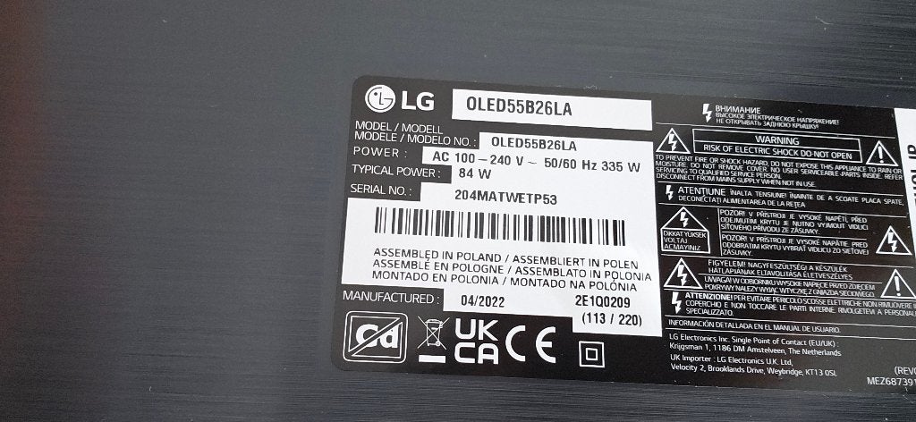 LG OLED TV 55", Ophalen, Zo goed als nieuw, 100 cm of meer, Full HD (1080p)