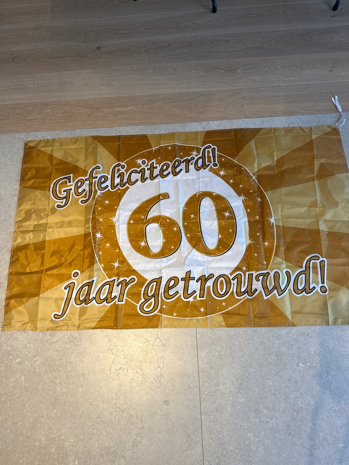 Spandoek 60 jaar getrouwd, Ophalen of Verzenden, Gebruikt