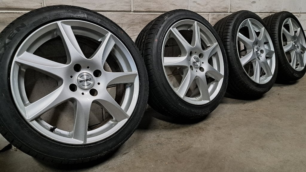 Lichtmetalen velgen 208 207 C3 DS3 205/45/17 NIEUWE BANDEN!, Banden en Velgen, Nieuw, 17 inch, Personenwagen