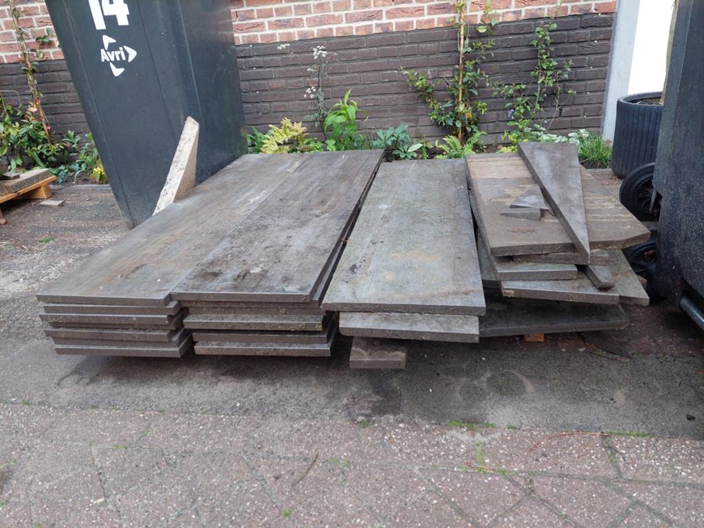 Keramische tegels 120x30x2 gratis af te halen., Ophalen, Gebruikt, Minder dan 5 m², 60 cm of meer
