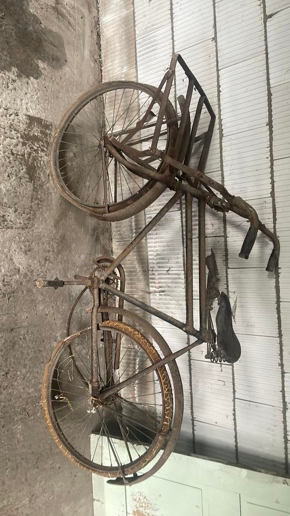 Oude  transportfiets met voordrager, 55 tot 59 cm, Ophalen, Terugtraprem, Jaren '20 of ouder