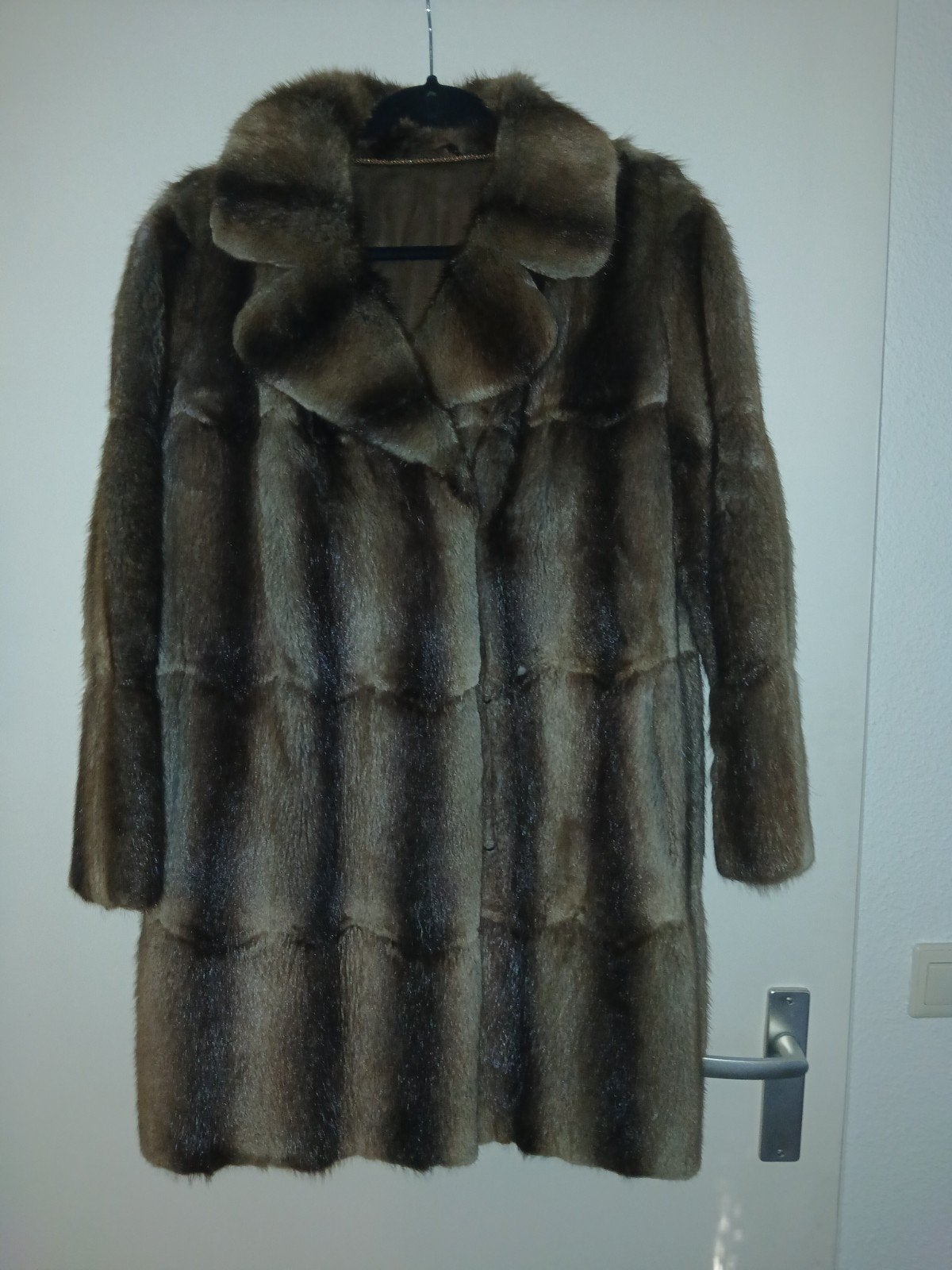 Vintage bontjas van nerts, Heerlijk zacht!, Bruin, Maat 42/44 (L), Ophalen of Verzenden, Vintage
