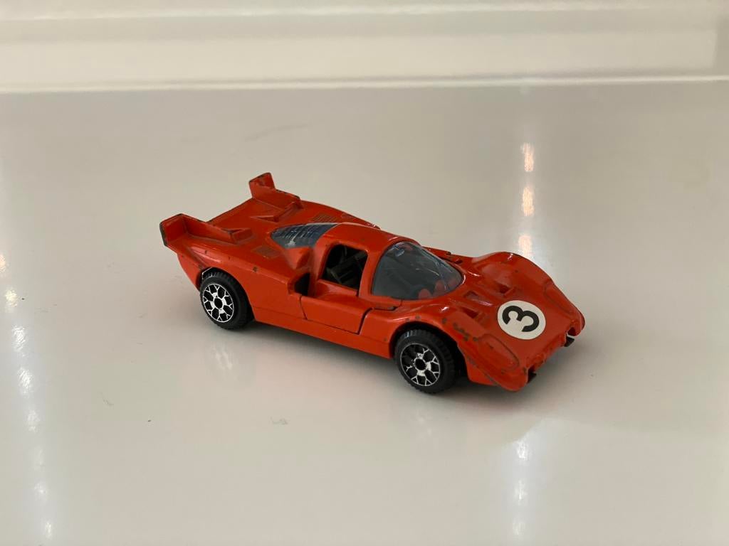 Vintage Politoys Ferrari 512 - Oranje Speelgoedauto, Ophalen of Verzenden, Gebruikt, Auto