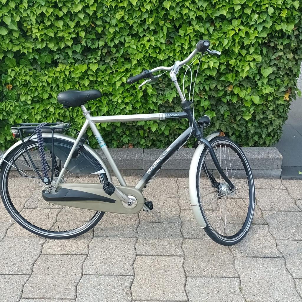 Gazelle Xanta Herenfiets (Stations-/Schoolfiets) Frame 60 cm, Ophalen, Gebruikt, Versnellingen, 57 tot 61 cm