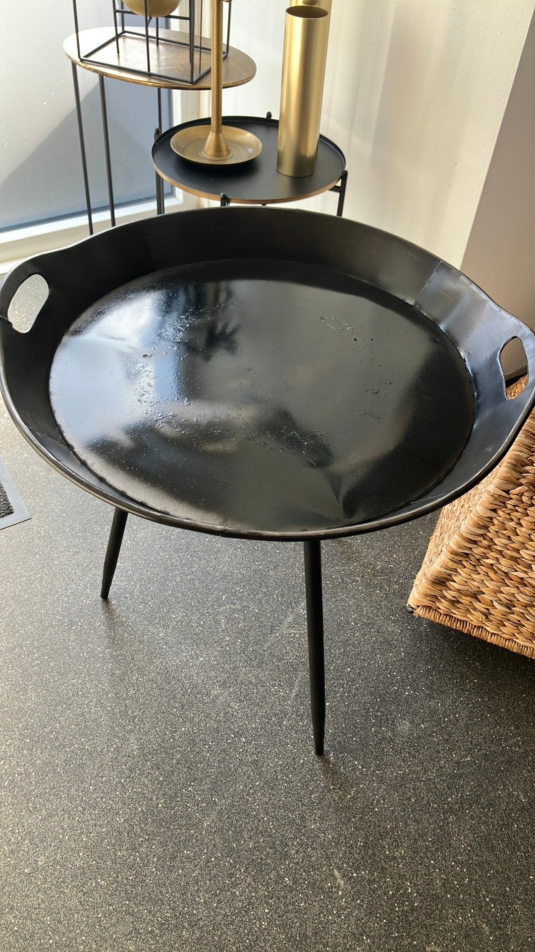 Home society zwart dienblad tafeltje, Huis en Inrichting, Ophalen, Gebruikt