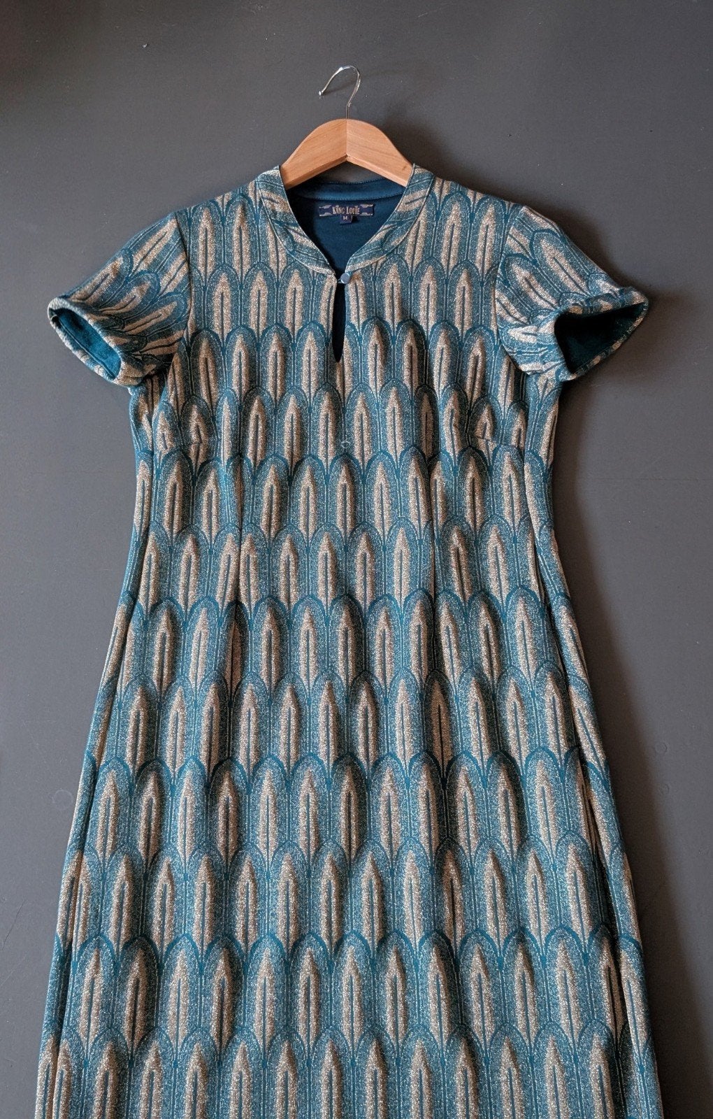 Mandarin model King Louie jurk met lurex mt M, Kleding | Dames, Maat 38/40 (M), Nieuw, Ophalen of Verzenden, King Louie