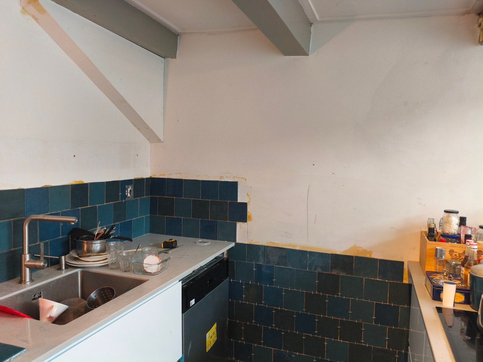 Mooie petrol wandtegels voor keuken of badkamer, Ophalen, Nieuw, Minder dan 20 cm, Wandtegels