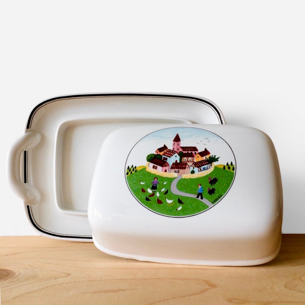 Botervloot Villeroy & Boch Naif Design Gerard Laplau, Ophalen of Verzenden, Zo goed als nieuw, Overige stijlen, Porselein