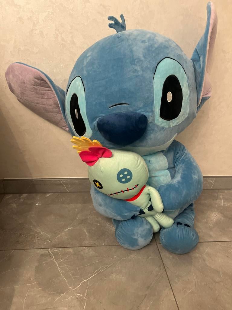 Grote Disney Stitch knuffel met Scrump pop, Disney, Overige typen, Blauw, Ophalen of Verzenden