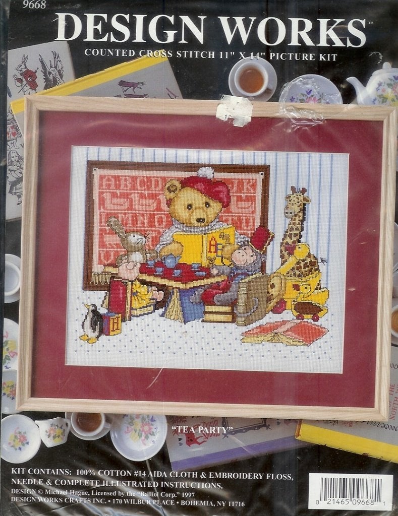 Cado designw. borduurpakket, TEA PARTY 9668, Ophalen of Verzenden, Nieuw, Handborduren, Borduurpakket