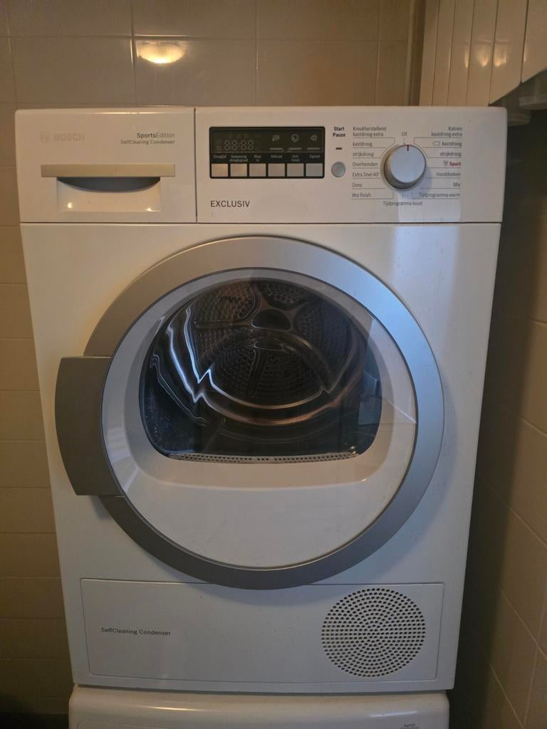 Bosch Exclusiv SportsEdition Condensdroger, Ophalen, 6 tot 8 kg, Gebruikt, 85 tot 90 cm