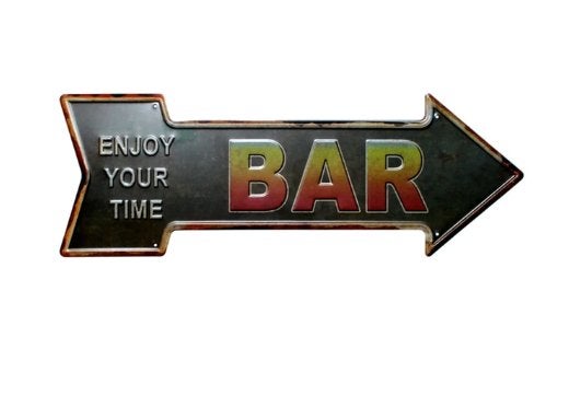 Bar Pijl Metalen Bord Plaat Vintage Cafe Pub Reclame, Verzenden, Nieuw, Wandbord of Wandpaneel