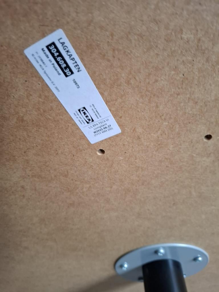 In hoogte verstelbaar Lagkapten bureau Ikea. Kleur Eiken., Spaanplaat of MDF, In hoogte verstelbaar, Zo goed als nieuw, IKEA