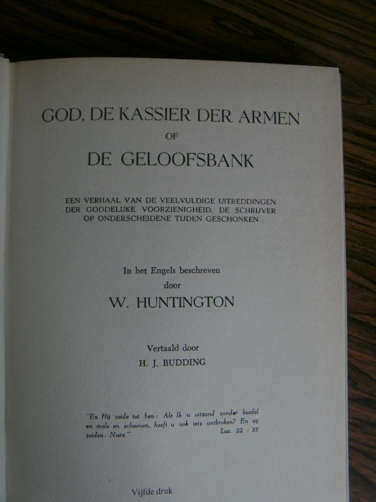 God, de kassier der armen.   W, Huntington., Ophalen of Verzenden, Zo goed als nieuw, W. Huntington, Christendom | Protestants