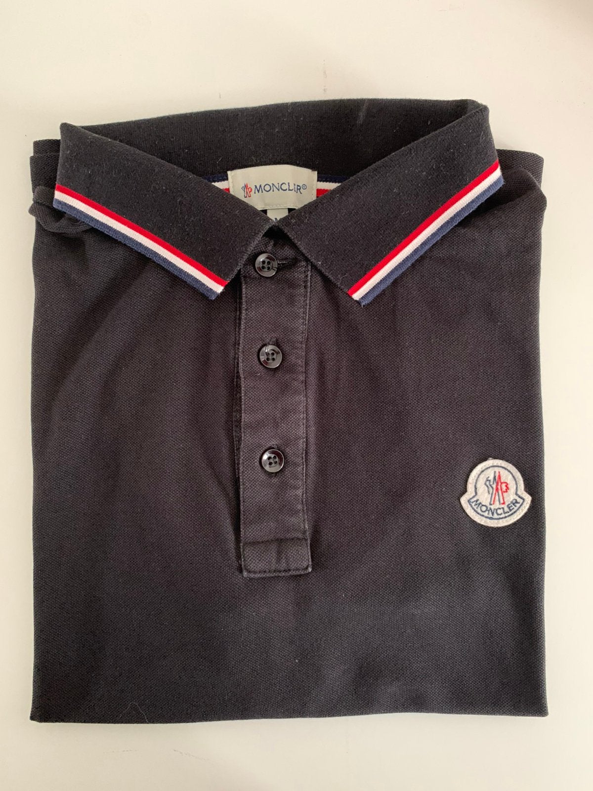 Zo Goed Als Nieuwe Moncler Polo Zwart Maat M/S, Ophalen of Verzenden, Zo goed als nieuw, Maat 48/50 (M), Zwart