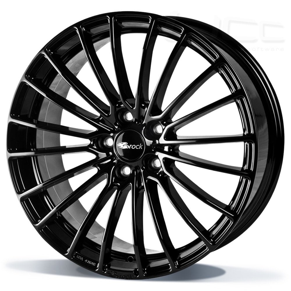 Brock B24 20'' ET 35 Lexus Velgen Multispaaks Zwart 5x114.3, Ophalen, Gebruikt, Velg(en), 235 mm