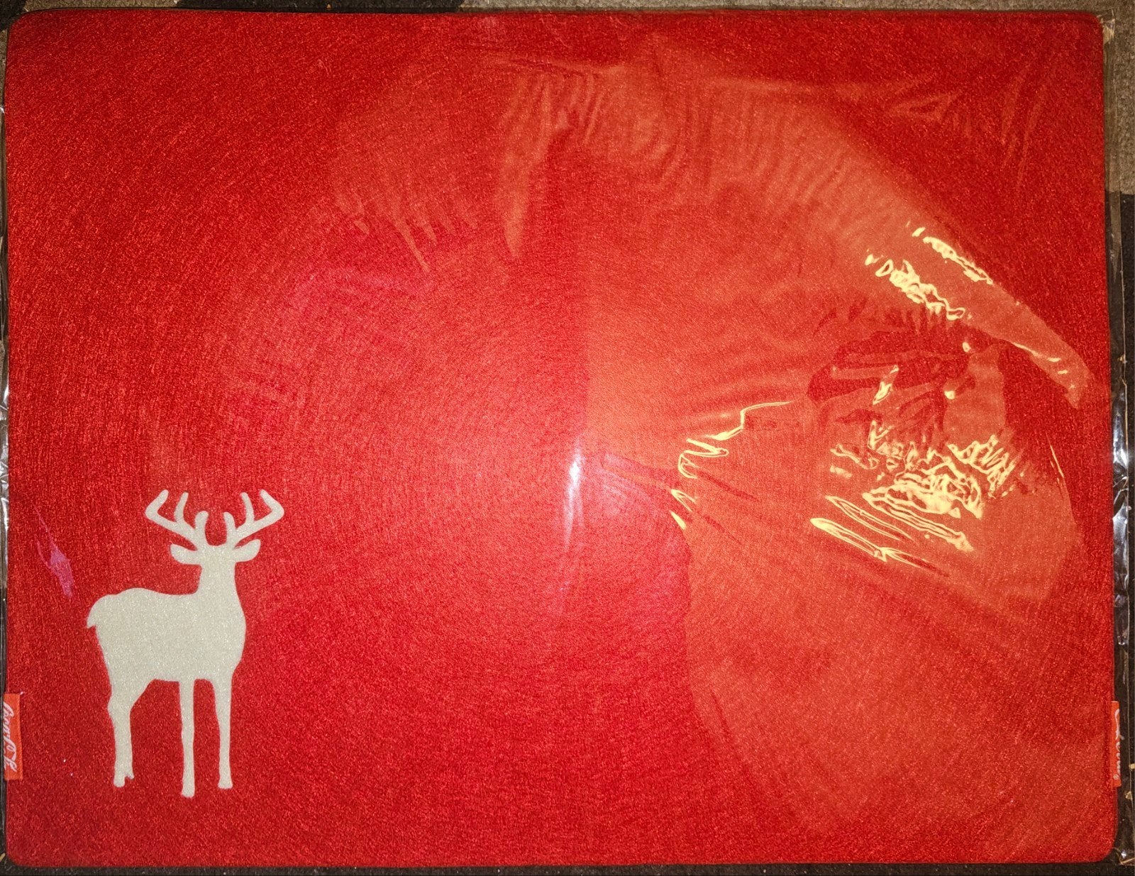 2x Coca Cola placemat met kerstboom en hert, Placemat, Nieuw, Ophalen of Verzenden, Rood