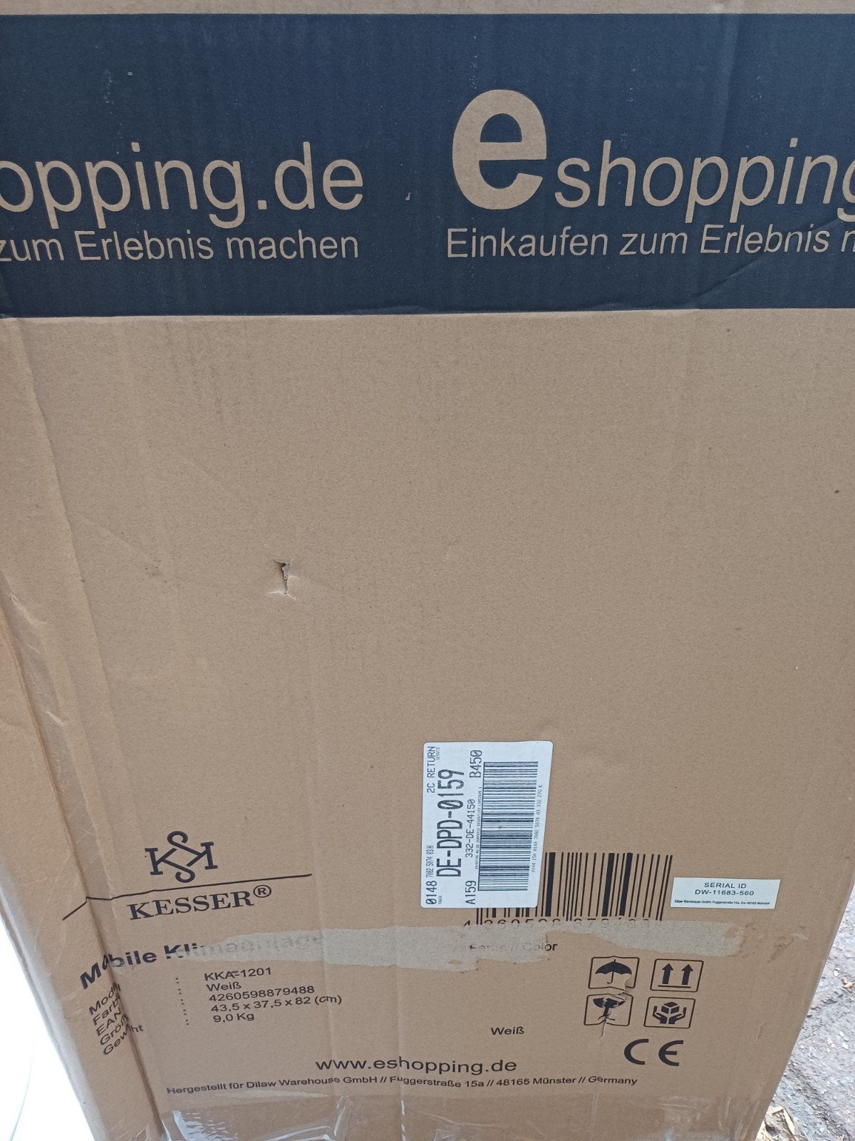 KESSER Mobiele Airco - Nieuw in doos, defect, Witgoed en Apparatuur, Ophalen of Verzenden, Nieuw