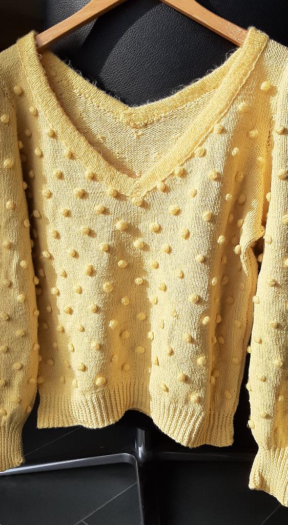 katoenen dames zomer trui met bolletjes maat 40, Maat 38/40 (M), Geel, Ophalen of Verzenden, Zo goed als nieuw
