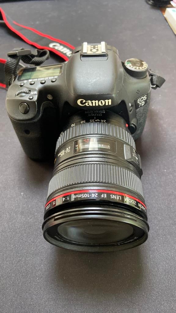 Canon 7d met 24-105 mm 1:4 L IS USM lens € 550.-, Ophalen of Verzenden, Zo goed als nieuw, Canon, Geen optische zoom