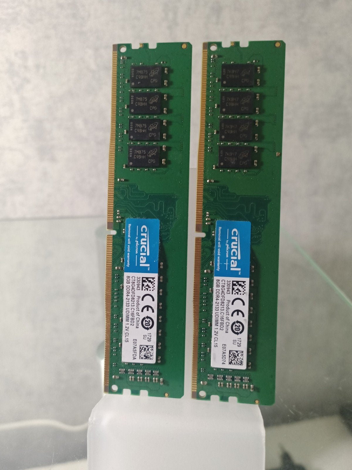 micron 16GB kitt 2x8GB pc4, DDR4, Ophalen of Verzenden, Zo goed als nieuw, Desktop