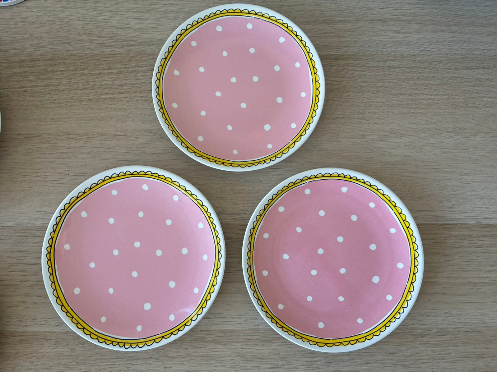 3 gebaksbordjes blond amsterdam 18cm, Ophalen, Nieuw, Bord(en), Aardewerk