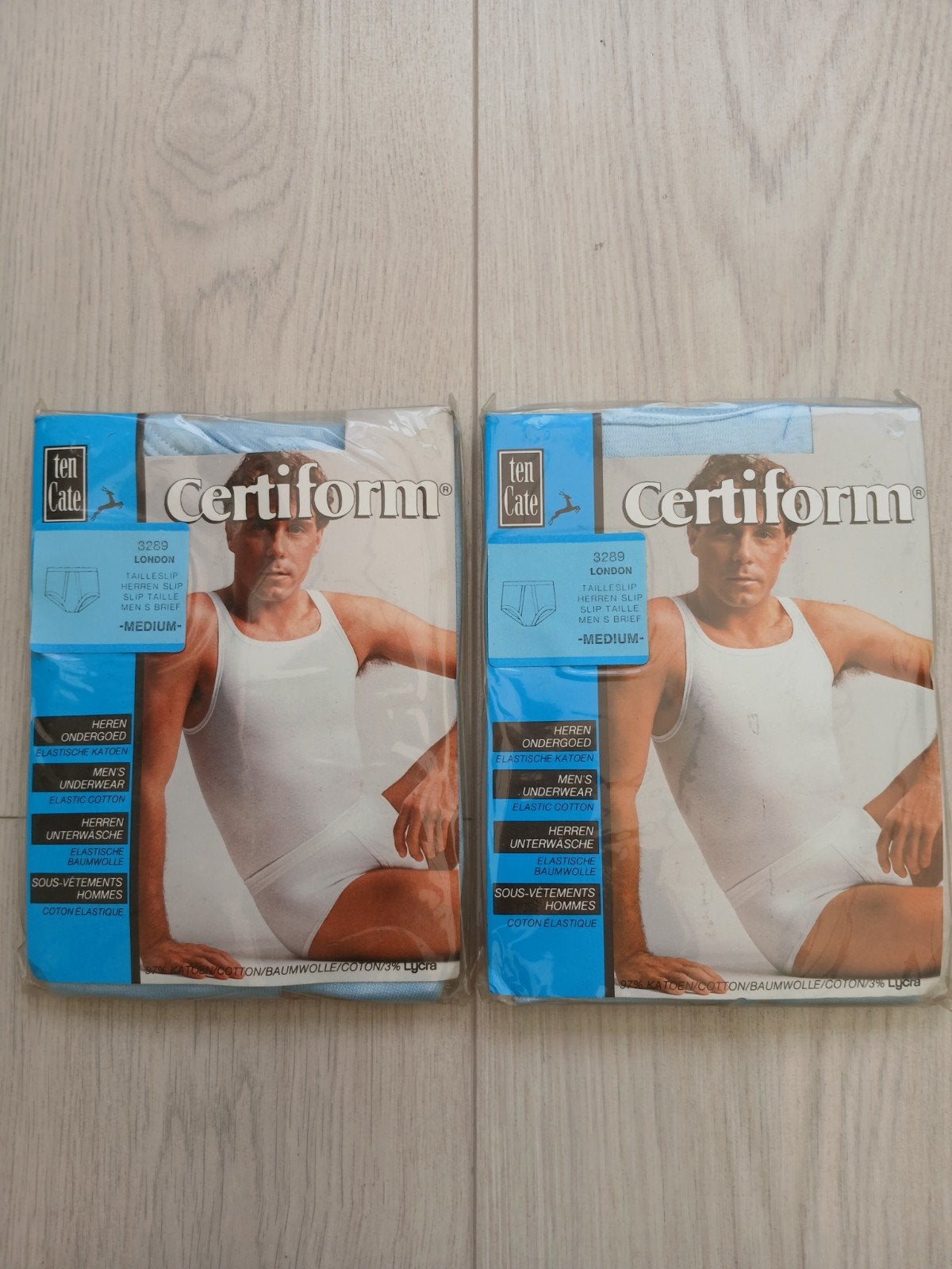 Ten Cate Certiform heren tailleslips, 2 stuks, lichtblauw, M, Kleding | Heren, Ophalen of Verzenden, Blauw, Ten Cate, Slip