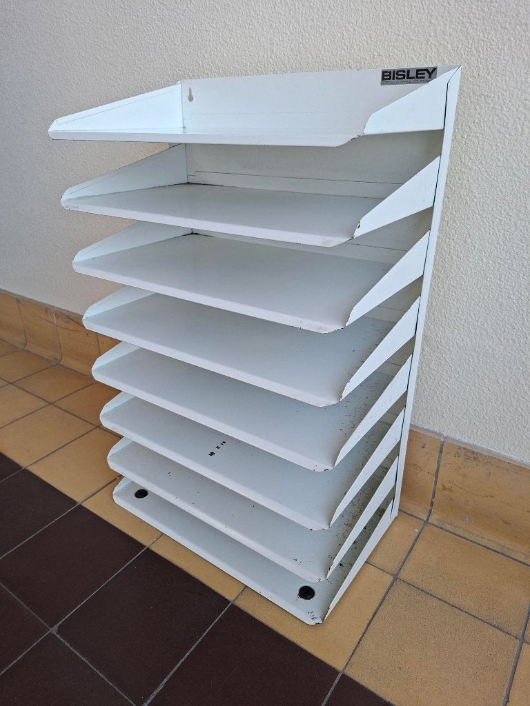 Bisley groot metalen postbak postvakken industrieel design, Gebruikt, Metaal, Postvak, Geschikt voor vinyl