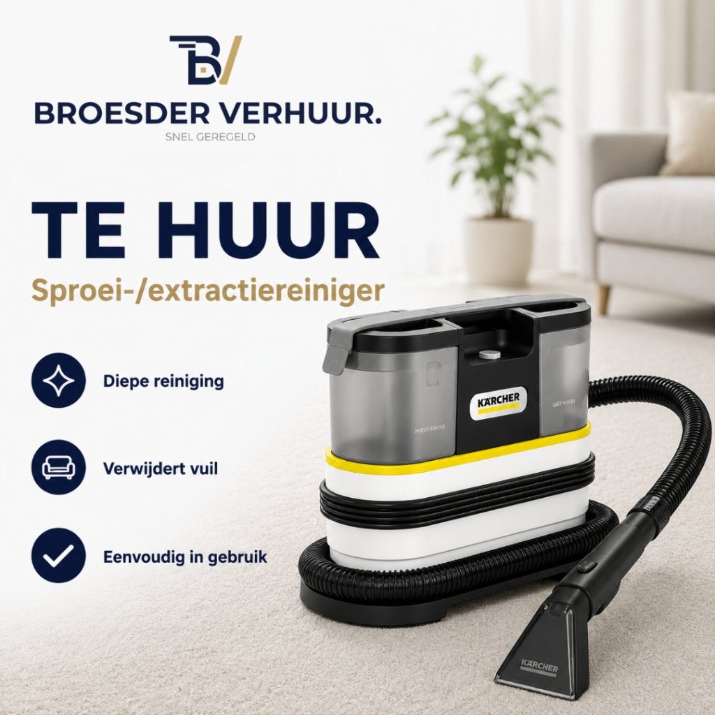 Kärcher sproei-/extractiereiniger te huur, Ophalen, Nieuw, Overige typen