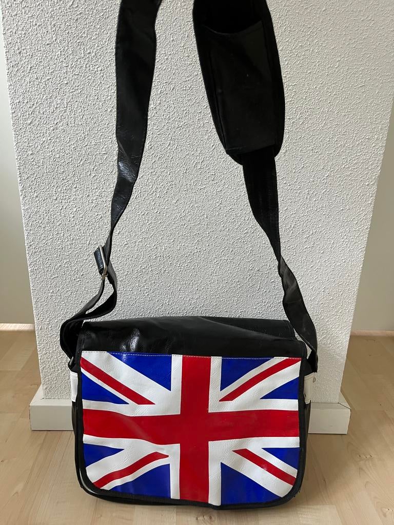 Schooltas schoudertas engelse vlag postmanbag, Ophalen of Verzenden, Zo goed als nieuw