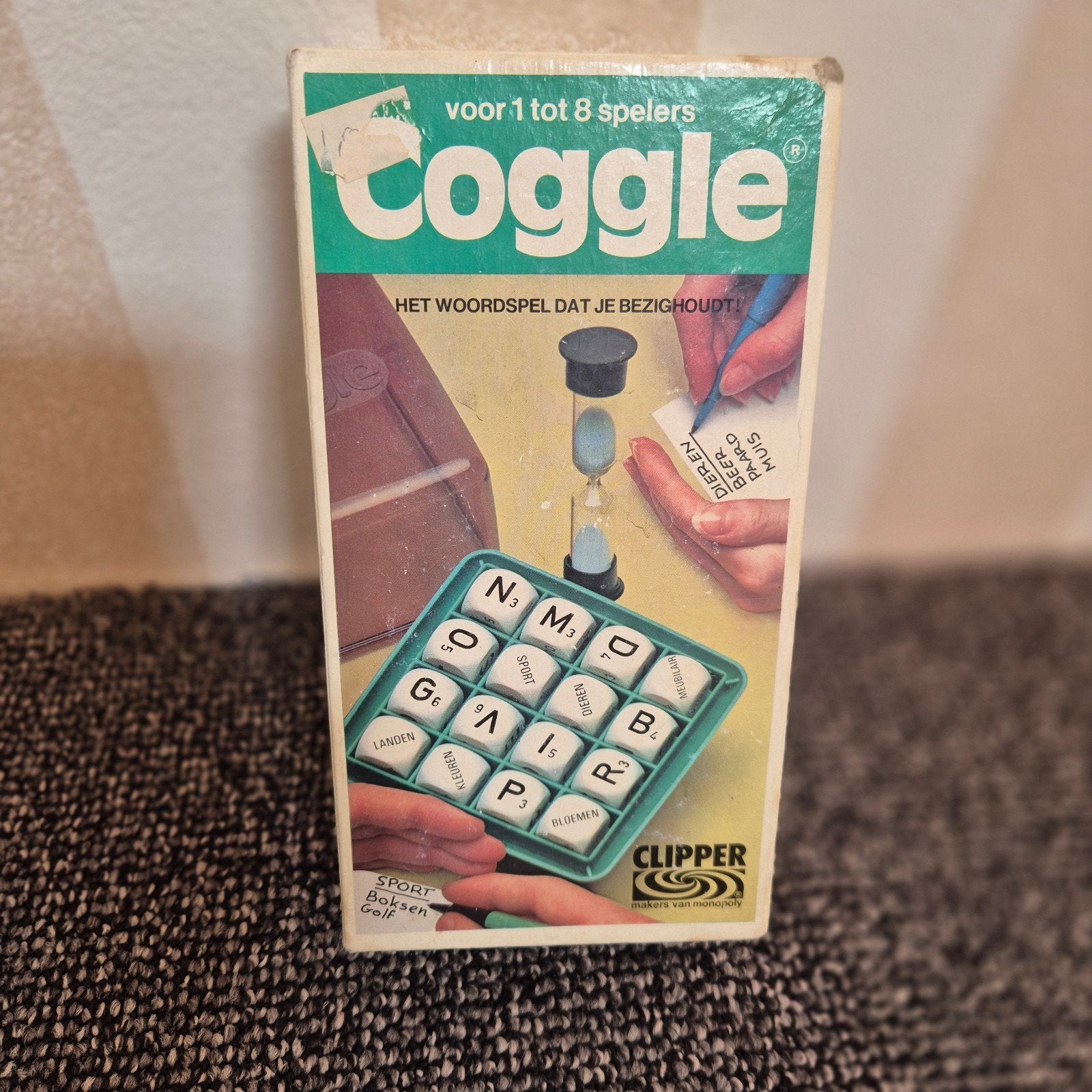 Compleet Retro Vintage Coggle Woordspel, Een of twee spelers, Ophalen of Verzenden, Gebruikt, Clipper