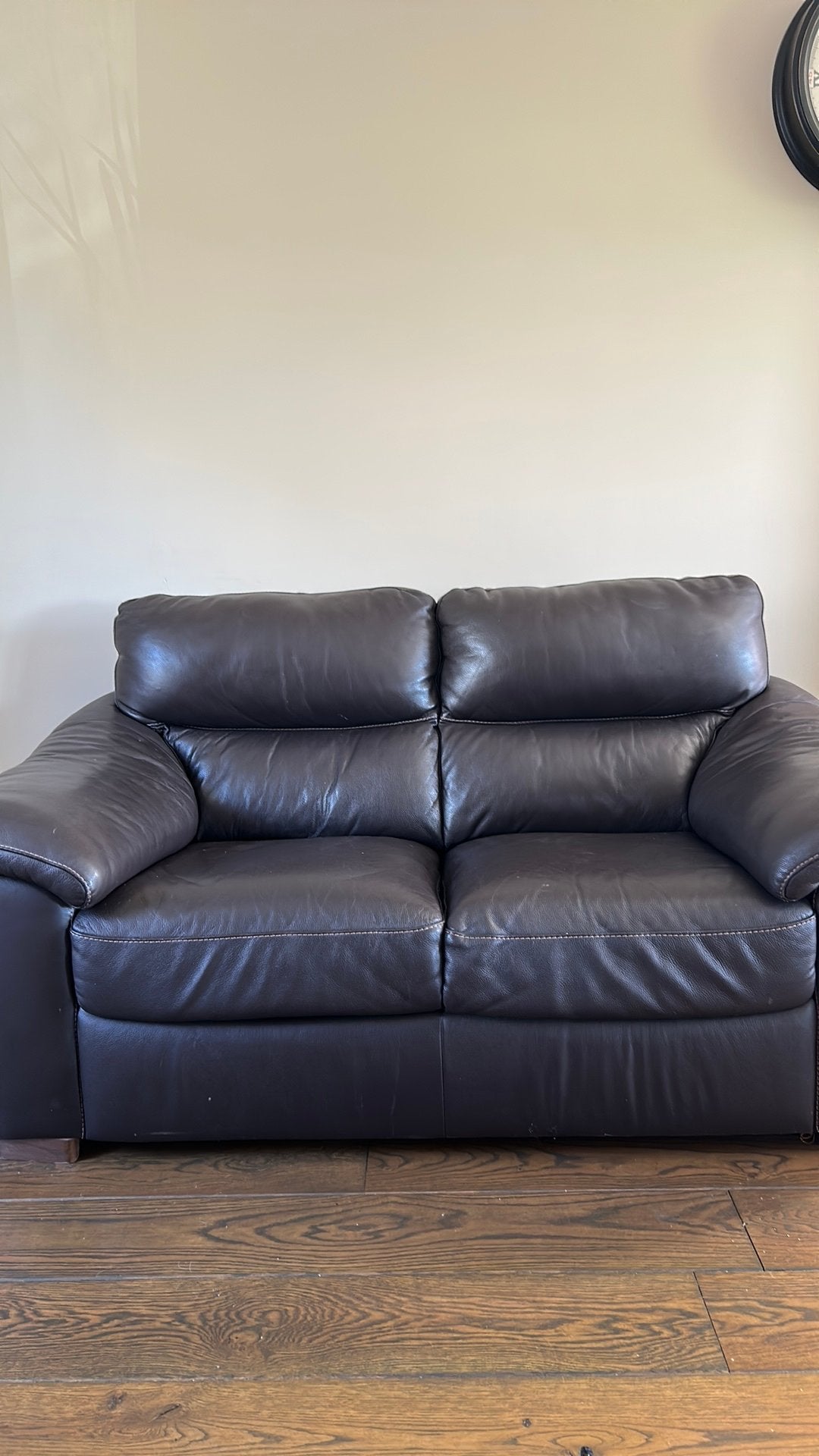 Natuzzi leren tweezits bank, Huis en Inrichting, Ophalen of Verzenden, Gebruikt, Tweepersoons, Leer