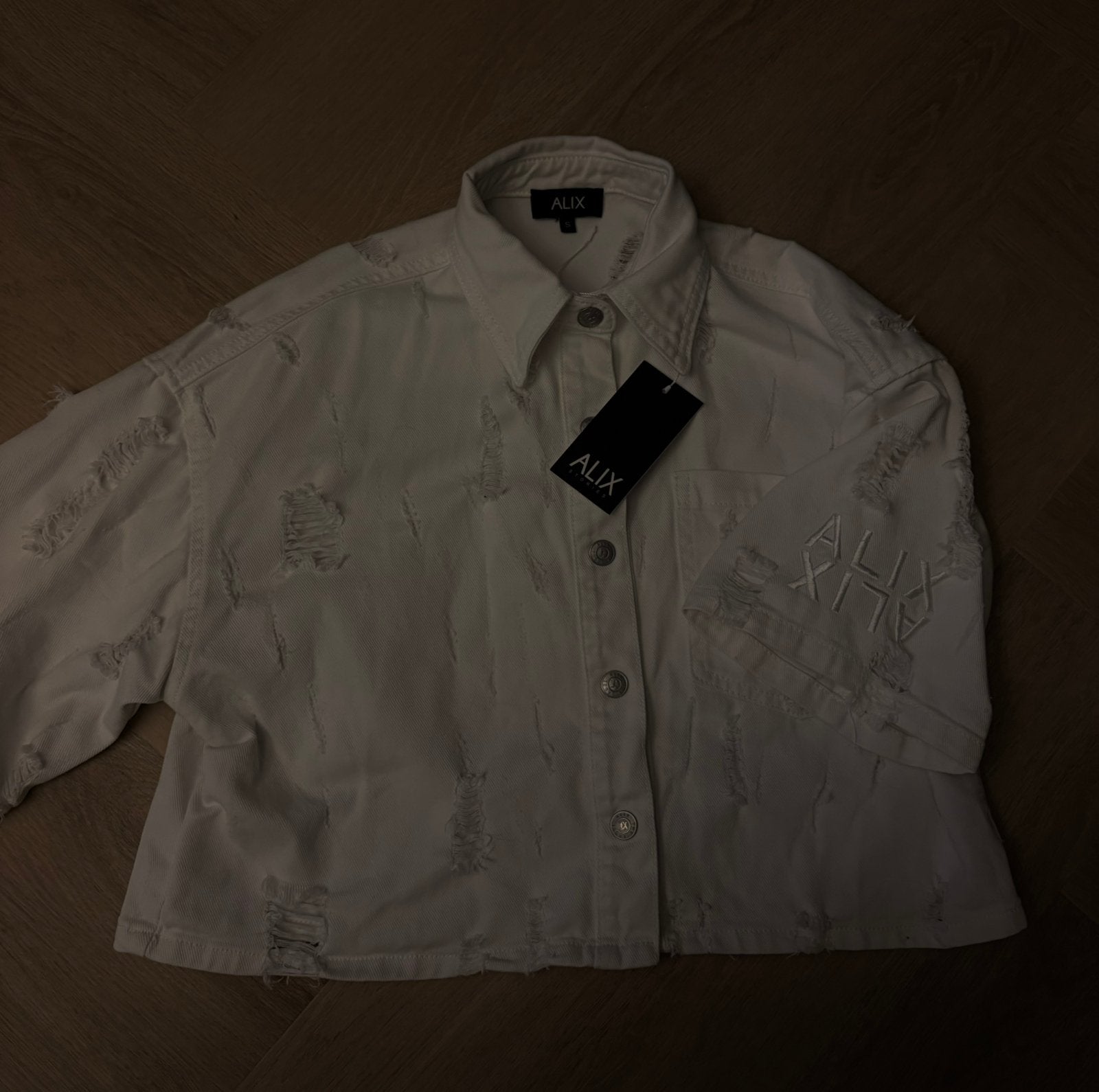 ALIX The Label Denim Blouse/Jacket Wit, Kleding | Dames, Jasjes, Kostuums en Pakken, Wit, Nieuw, Ophalen of Verzenden, Jasje