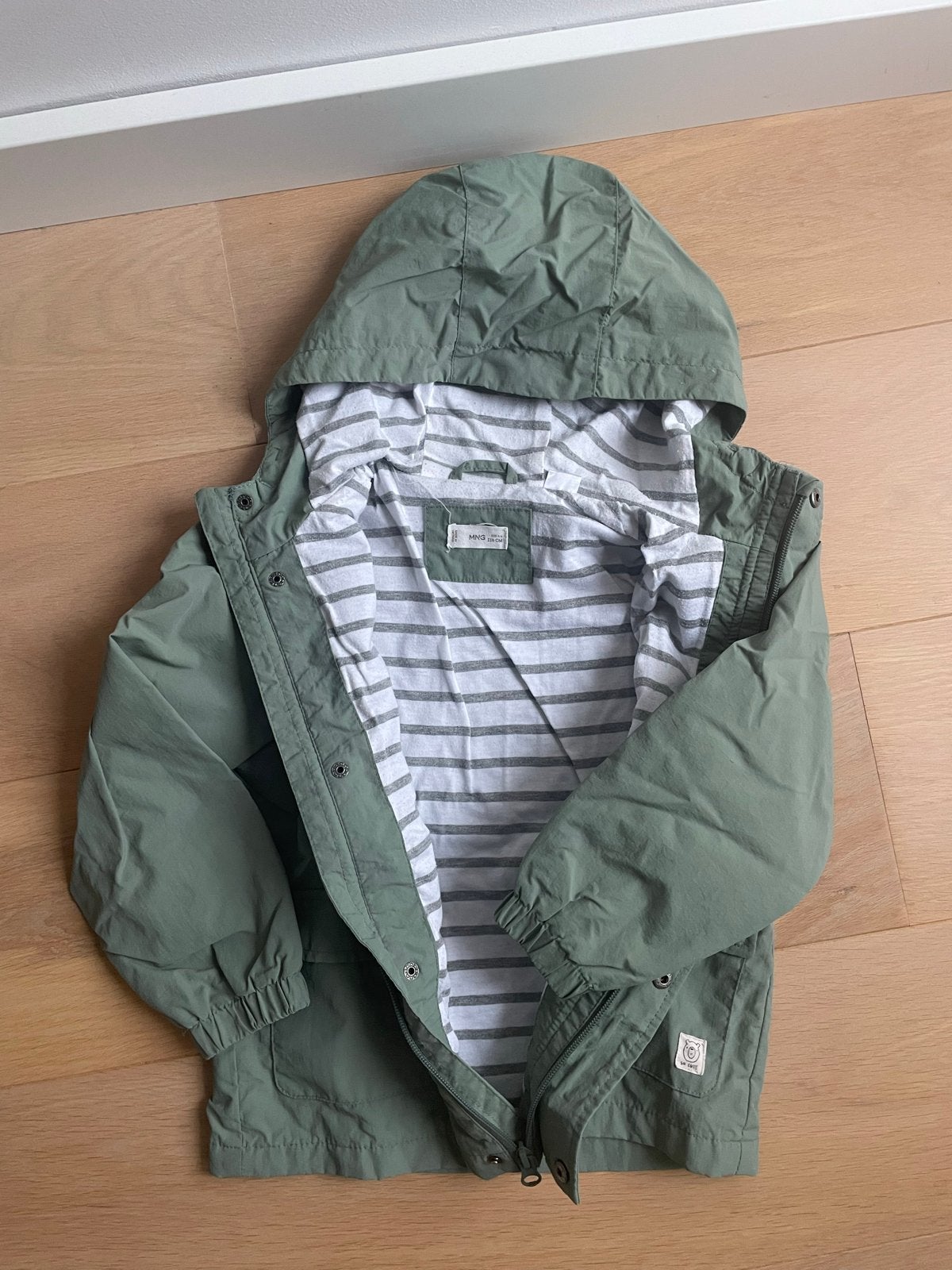Mango MNG Kids Zomerjas Groen Maat 116, Kinderen en Baby's, Kinderkleding | Maat 116, Ophalen of Verzenden, Zo goed als nieuw