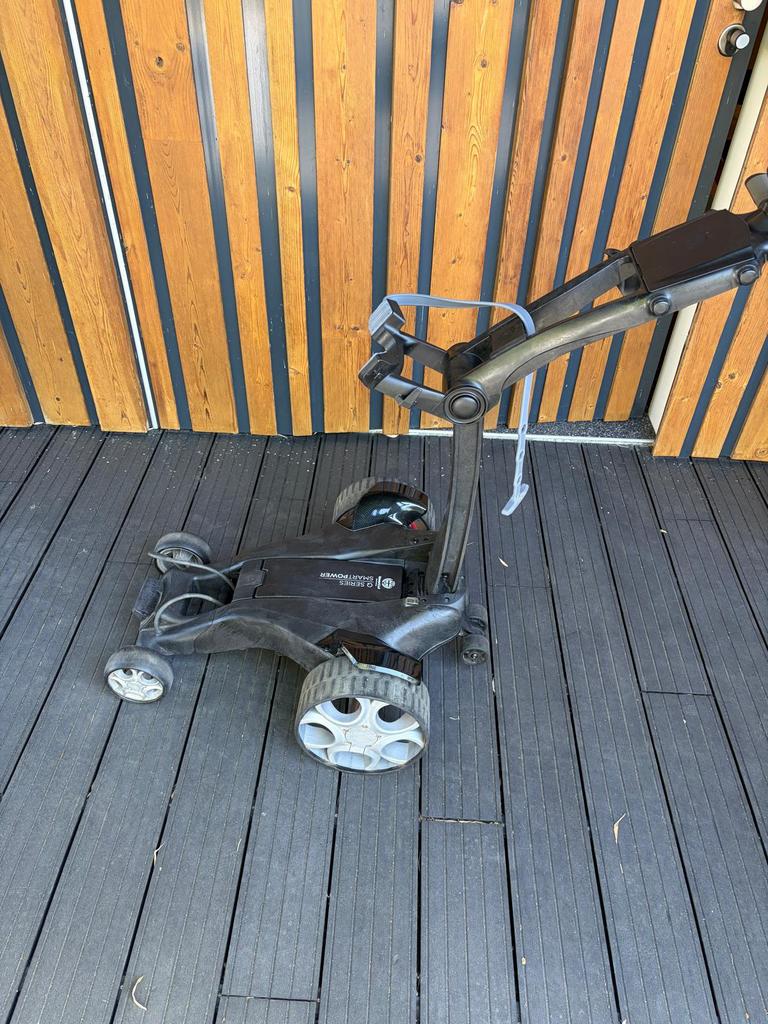 Stewart Q Follow elektrische golftrolley incl nieuwe tas, Ophalen of Verzenden, Gebruikt, Golfkar, Overige merken