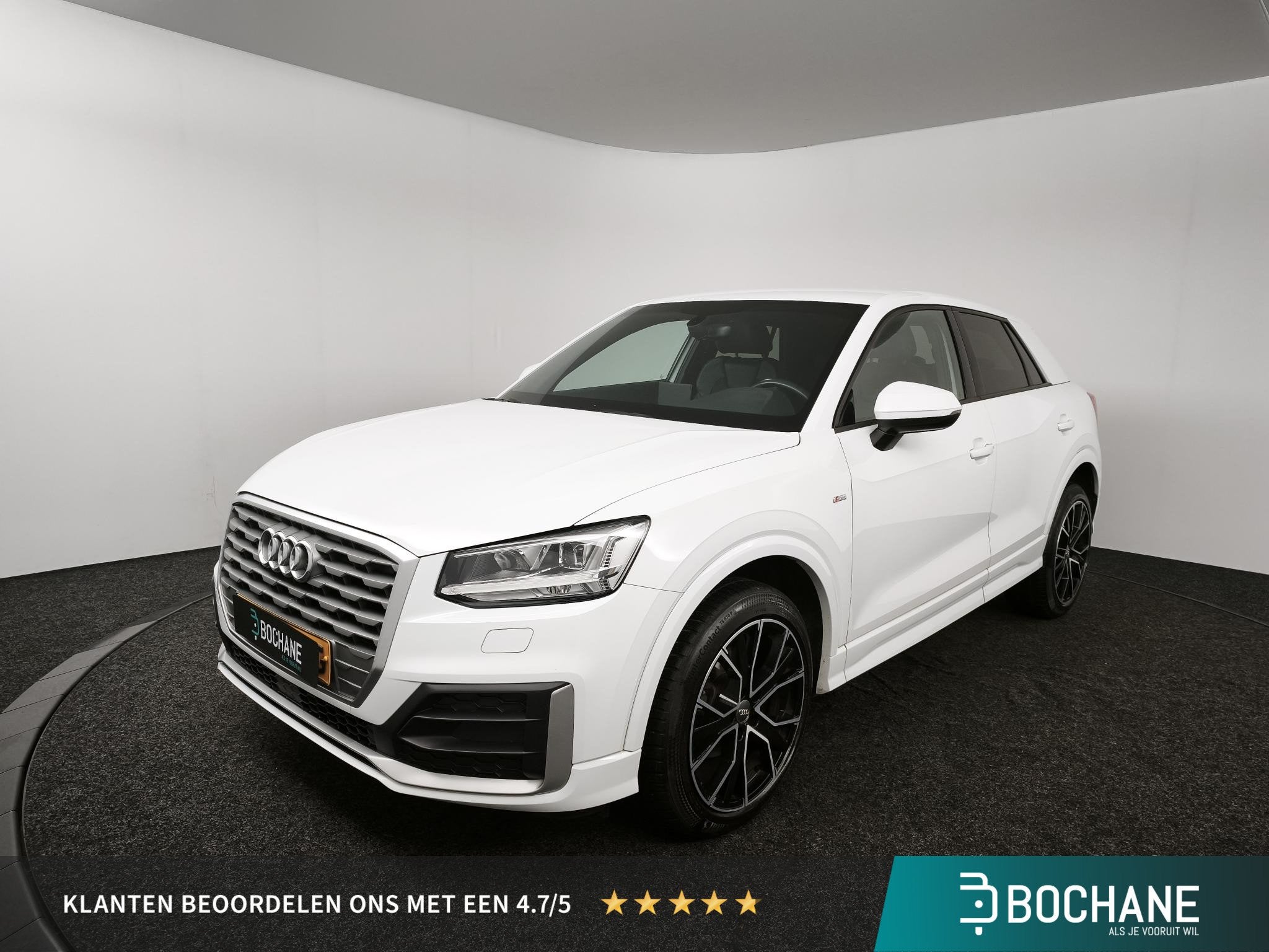 Audi Q2 35 TFSI S Edition | S-line |, 4 cilinders, 150 pk, Leder en Stof, Wit