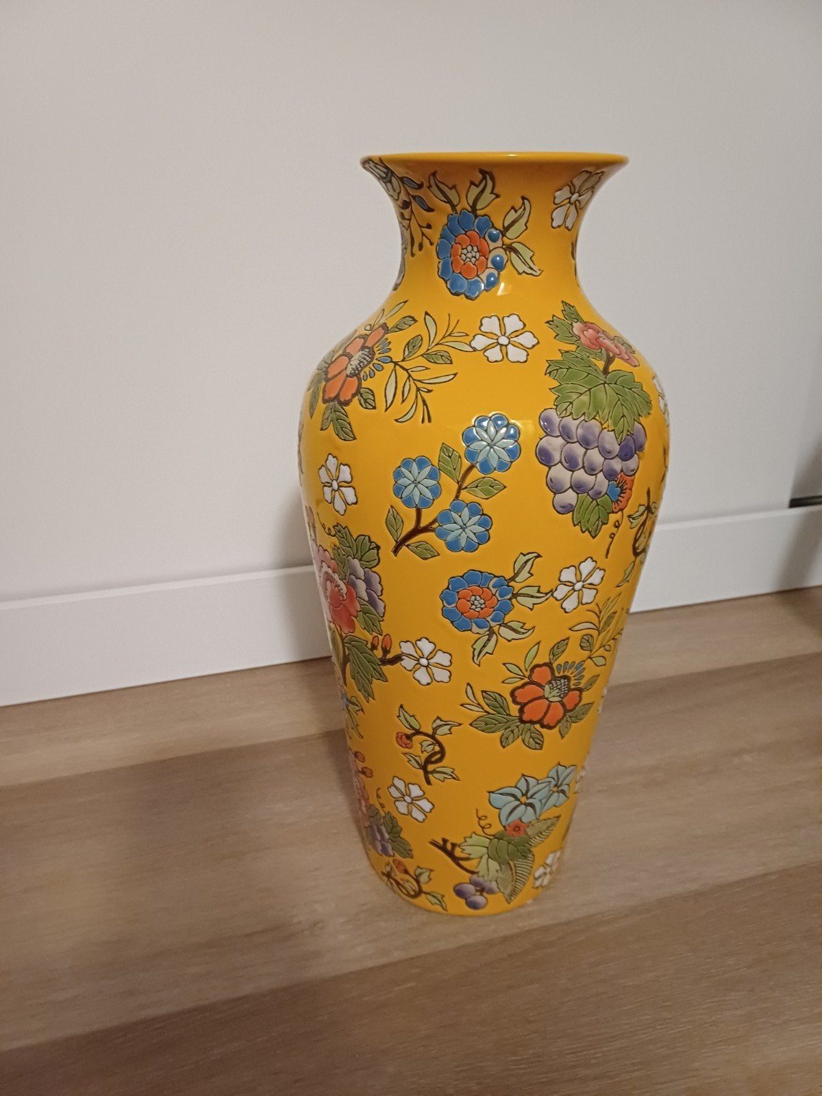 Nieuwe Intratuin Fleurige Vaas - Geel met Bloemen, Ophalen of Verzenden