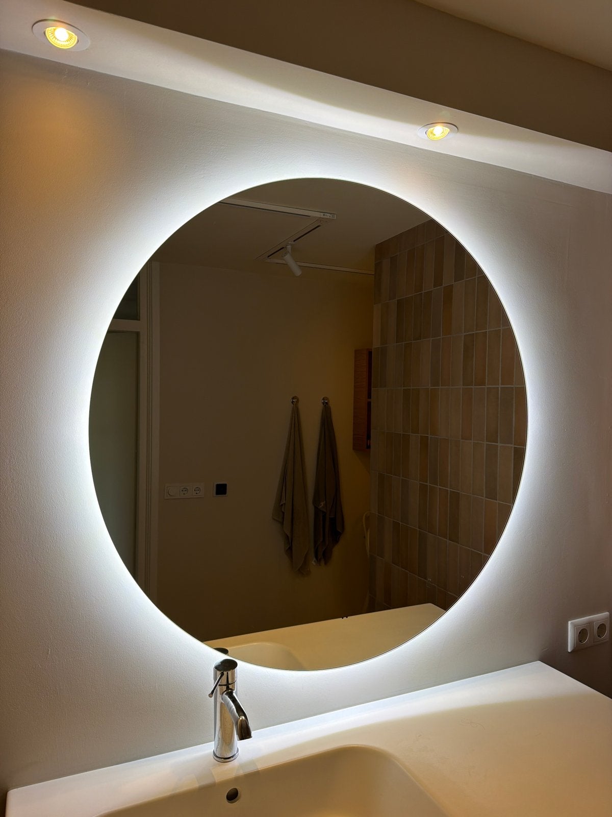 Saniclass Circle Spiegel 100cm LED dimbaar verwarming