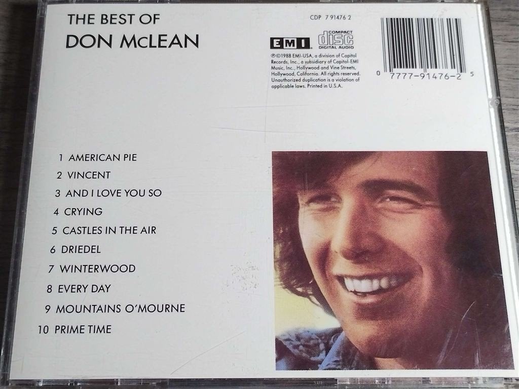 Don McLean ‎– The Best Of Don McLean, Ophalen of Verzenden, Zo goed als nieuw, Folk