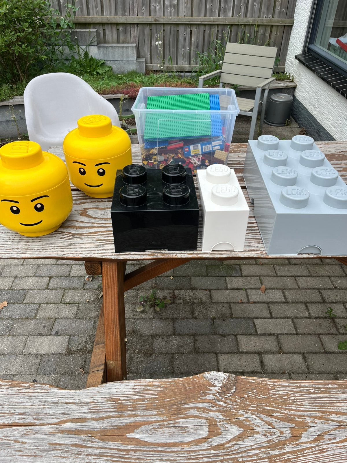 5x Lego opbergbox Brick en Hoofd, krasvrij, super netjes, Ophalen of Verzenden, Zo goed als nieuw