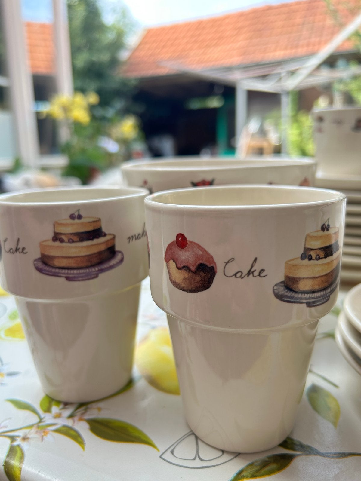 Jet ter steege - Cake Make My Day servies, Ophalen, Keramiek, Landelijk/Boerenbont, Zo goed als nieuw