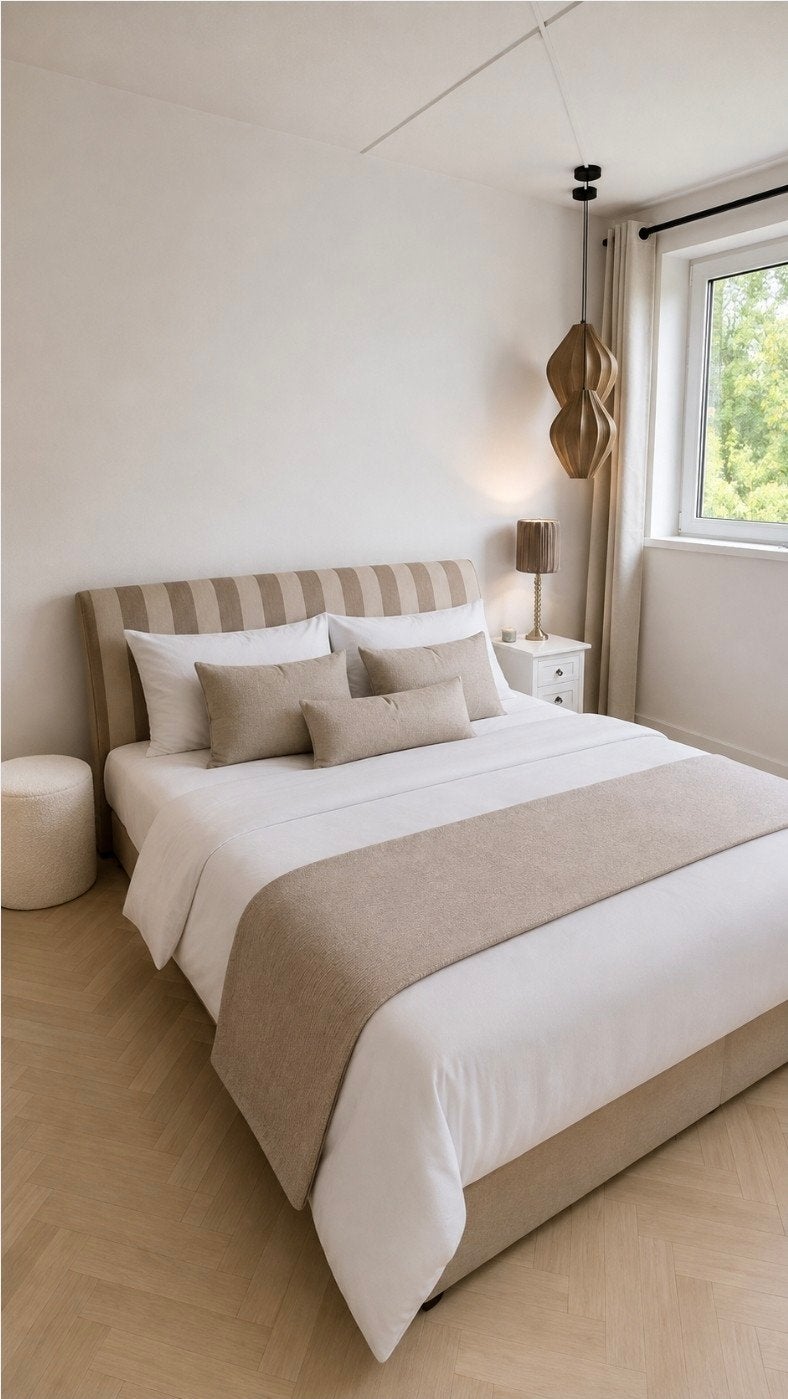 Beter Bed lits-jumeaux bed 180x200 - zo goed als nieuw, Ophalen, Gebruikt, Beige, Tweepersoons