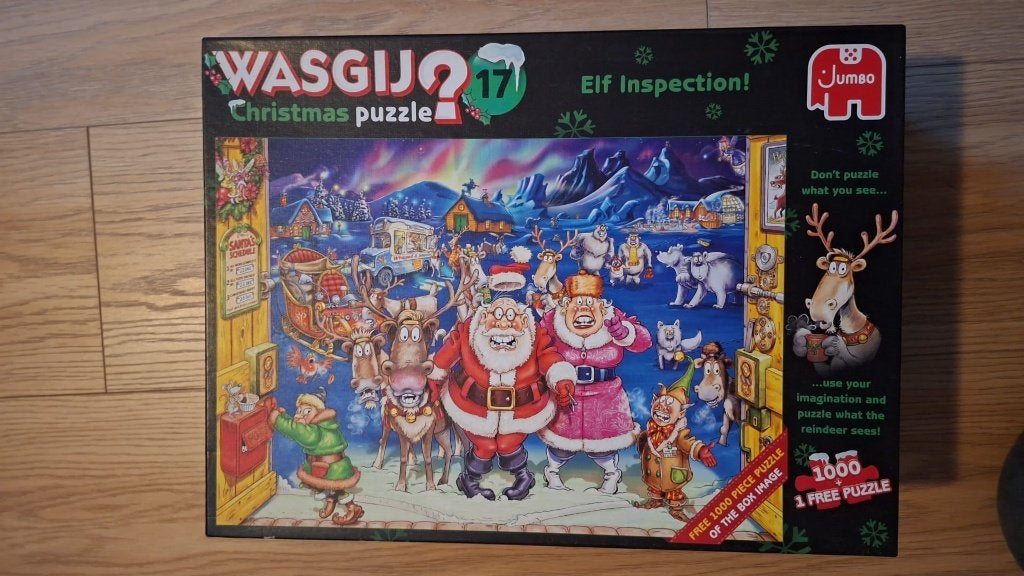 Wasgij? Christmas 17 - Elf Inspection!, Ophalen of Verzenden, 500 t/m 1500 stukjes, Zo goed als nieuw, Legpuzzel
