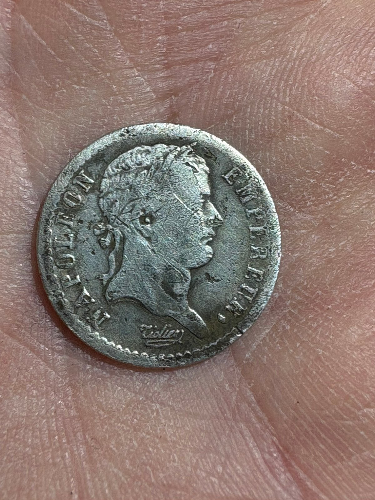 Napoleon 1 demi franc zilver, Ophalen of Verzenden, Zilver