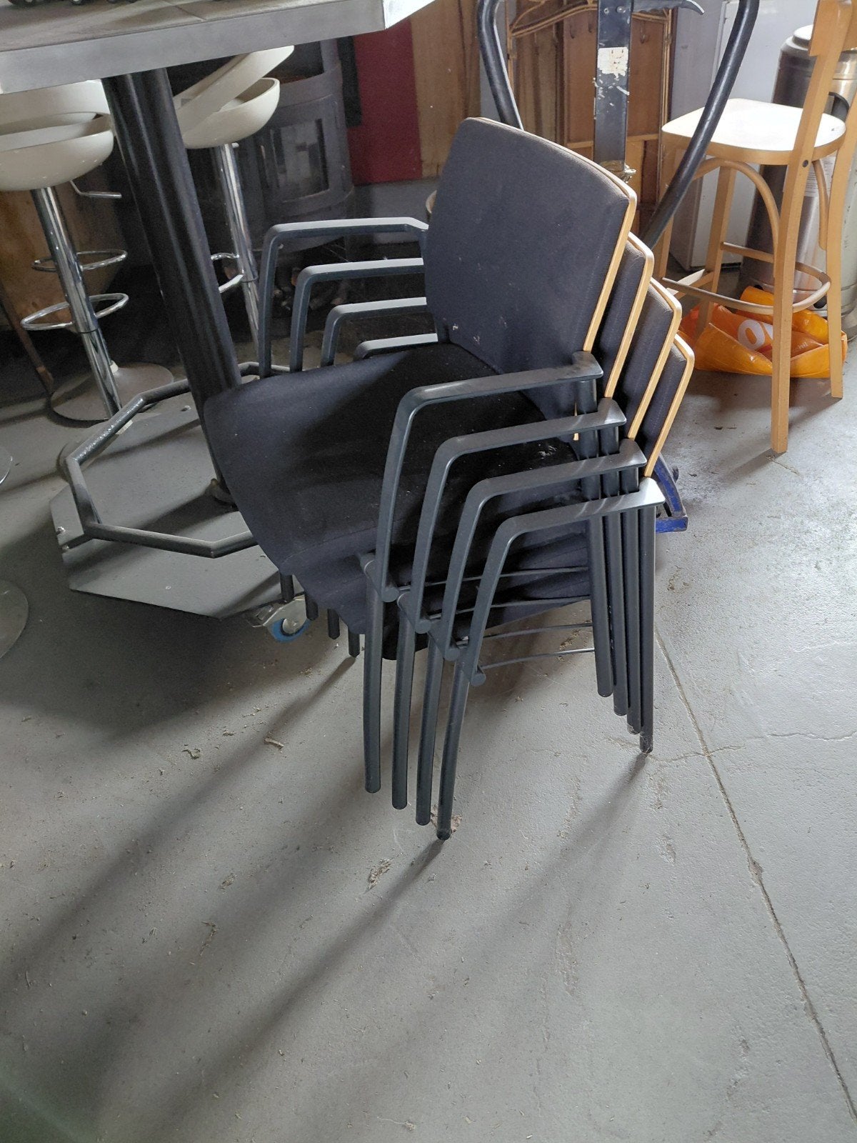 stoelen,stapelstoelen,burostoelen, Ophalen, Gebruikt, Vijf, Zes of meer stoelen