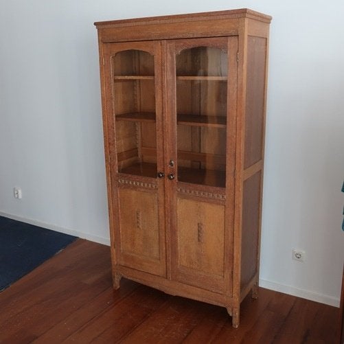 Vitrinekast 1930 origineel servieskast pronkkast keukenkast, Antiek en Kunst, Antiek | Meubels | Kasten, Ophalen