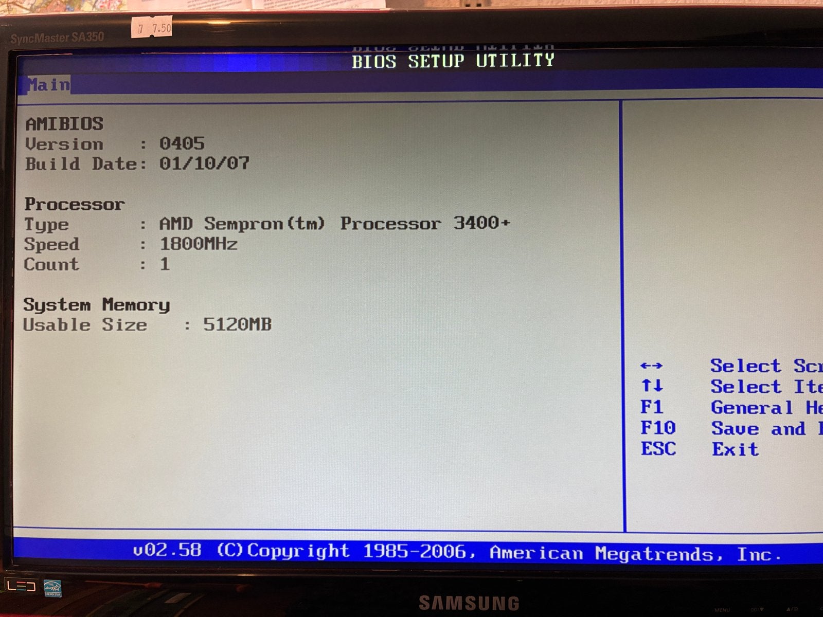 AMD Sempron 3400+ Desktop PC - 5GB RAM, Ophalen, Gebruikt, 4 GB, Minder dan 2 Ghz